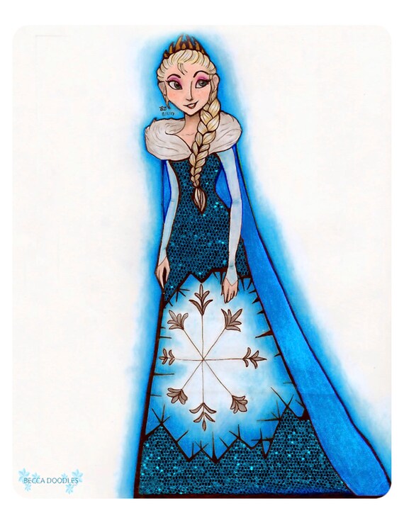 Elsa From Frozen Print Frozen Decor Queen Elsa Print Etsy