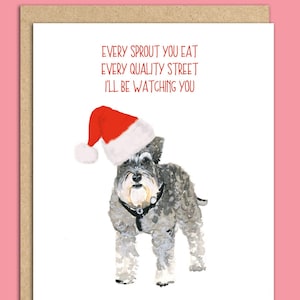 Schnauzer Kerstkaart voor de vader