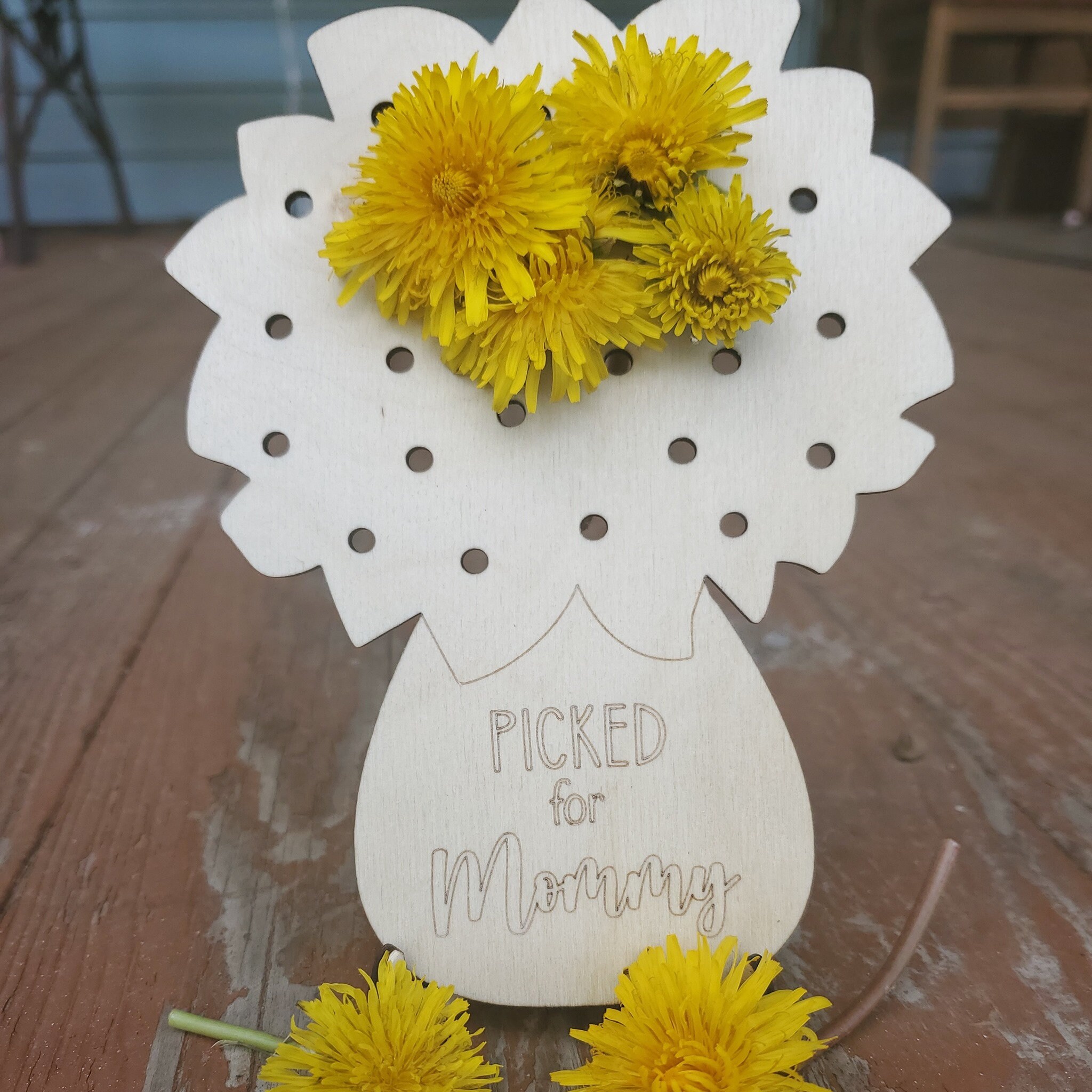 Flower Holder Picked for Mommy Dandelions Etsy