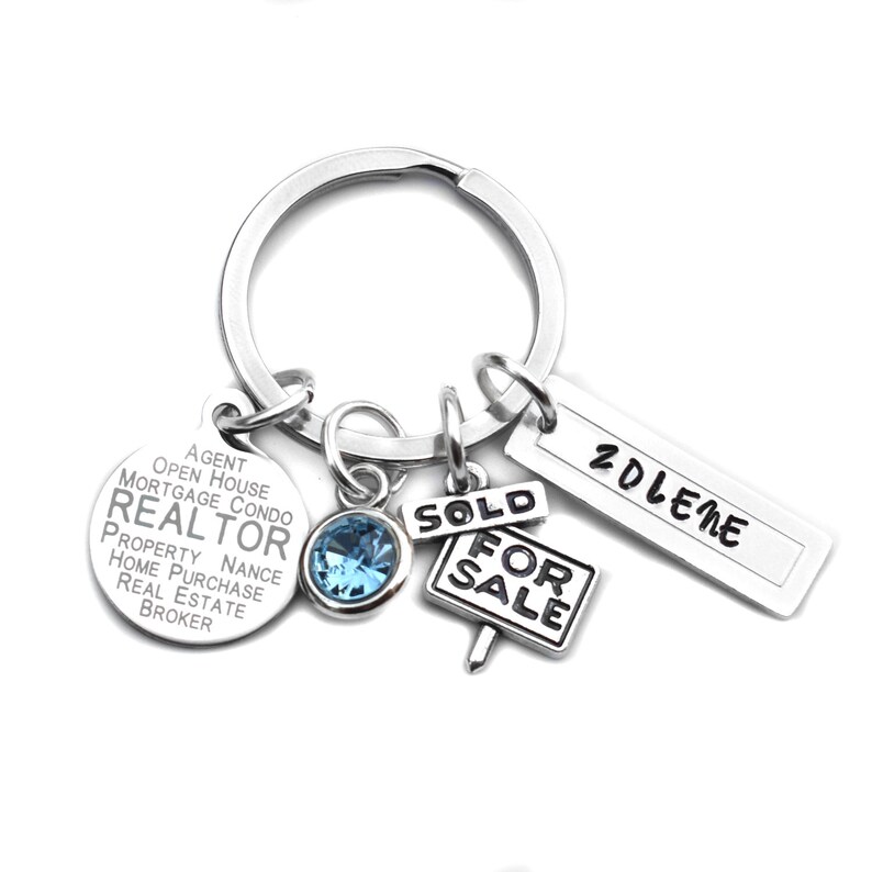 Realtor Key Chain Personalized Real Estate Agent Broker Intern Etsy