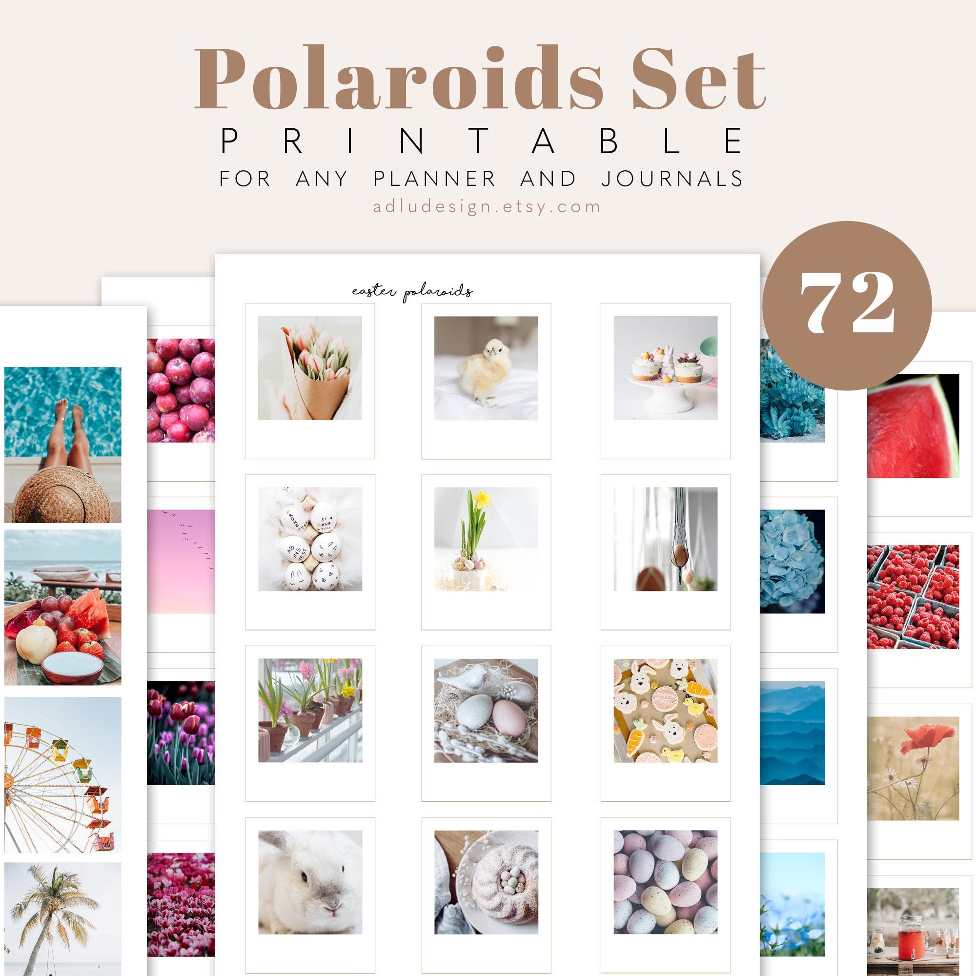 Polaroids Set Stickers Printable for Bullet Journal and - Etsy India