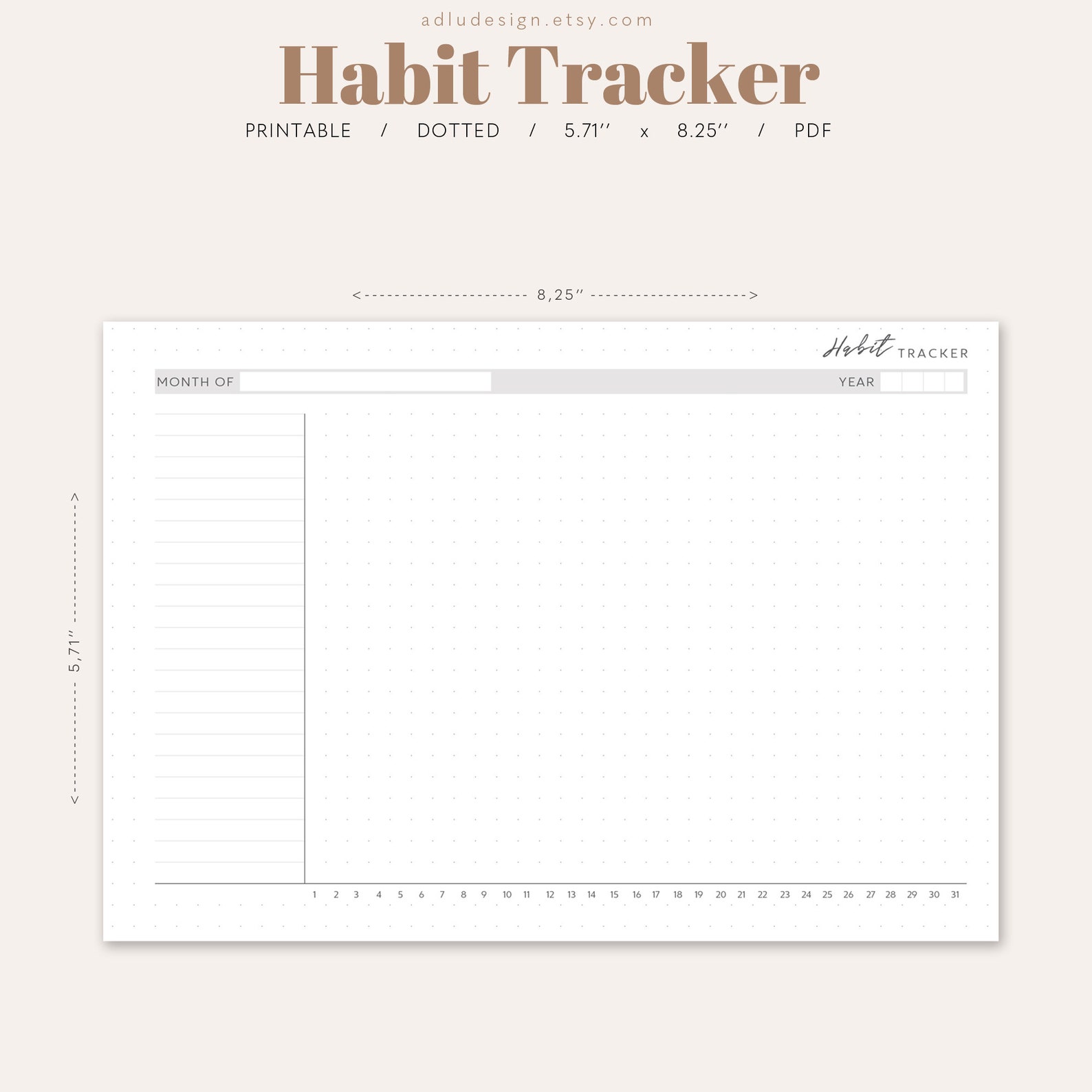 Monthly Plan Printable for Bullet Journal Kit Insert for - Etsy
