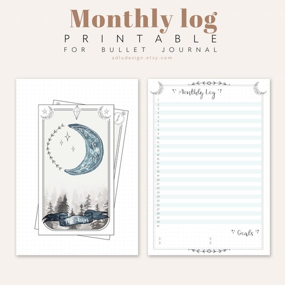 Tarot Cards Monthly Spread Printable Journal Monthly - Etsy