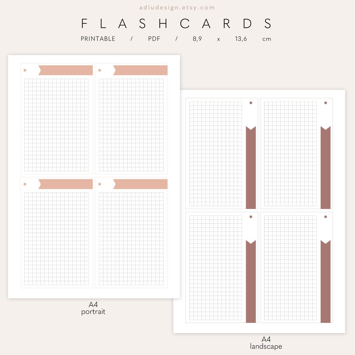 Flashcards for Student Printable Notes Cards for Studying Etsy