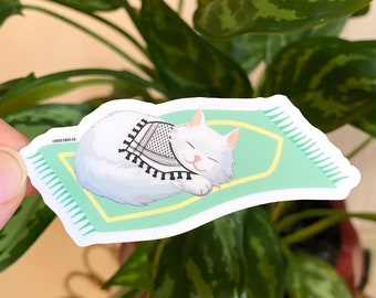 Sleeping Cat 2 (3" Sticker) - Falasteen Collection