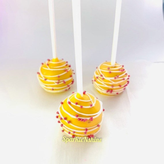 1 Dozen Yellow White Red Cake Pops Beauty And The Beast Etsy