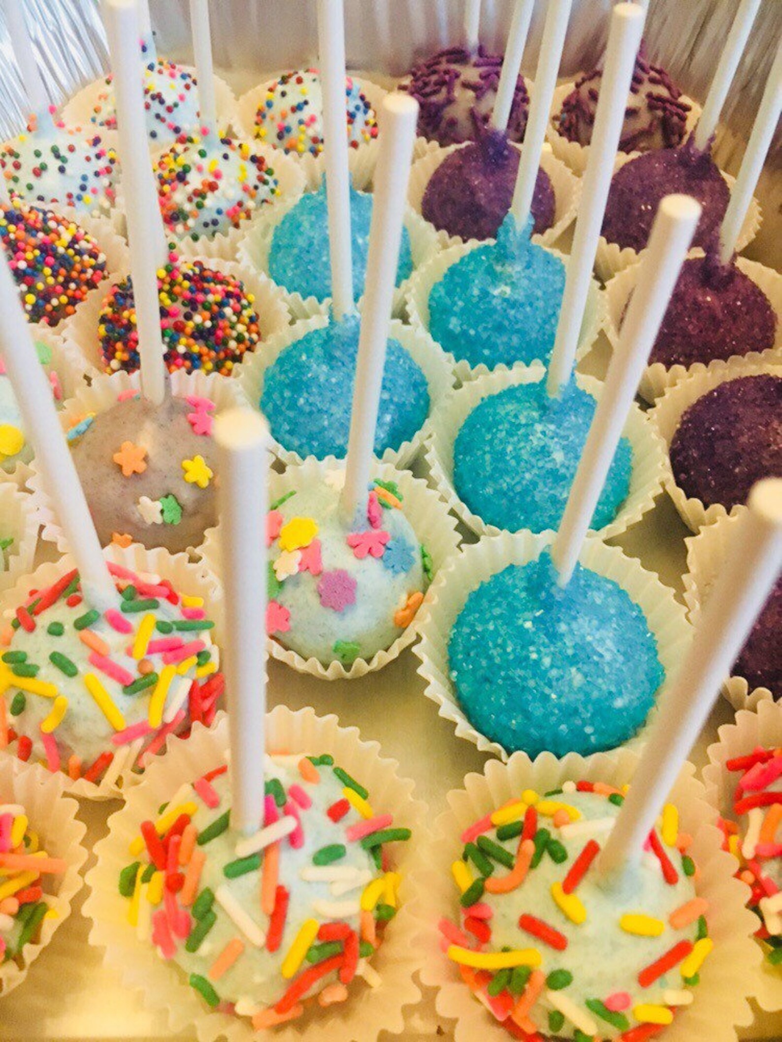 Custom Cake Pops Sprinkle Cake Pops Cake Pop Favors Etsy