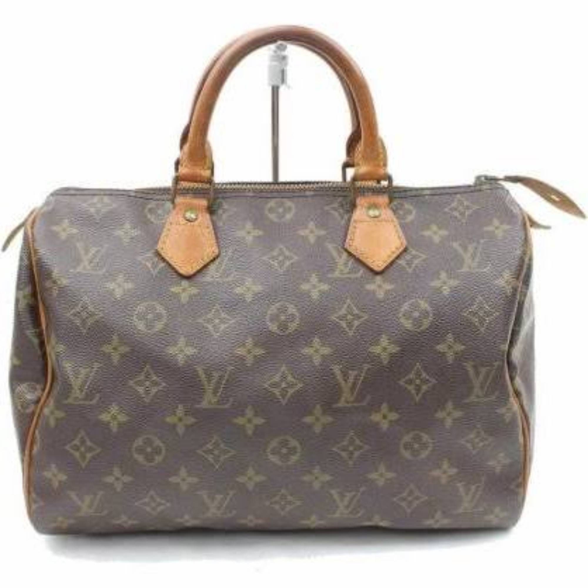 VINTAGE 80's LOUIS VUITTON MONOGRAM SPEEDY 30 SATCHEL BAG MADE IN