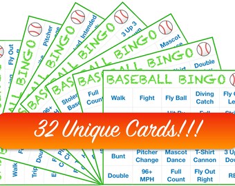 Baseball Bingo! 32 Cards