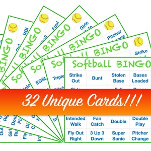 Softball Bingo