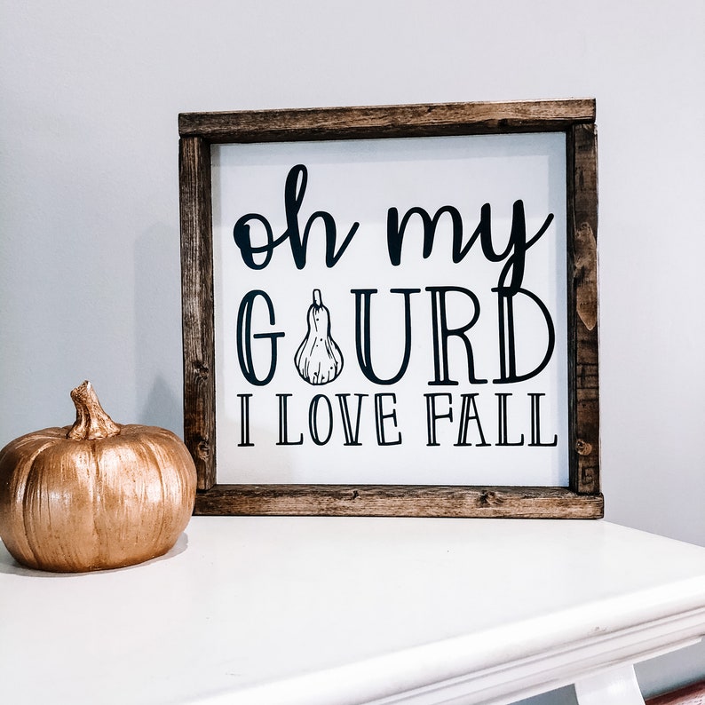 Oh My Gourd Wooden Sign I Love Fall Halloween Sign | Etsy
