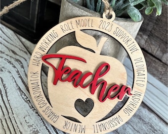 Teacher Ornament - Teacher Gift - 2023 Teacher Gift - Teacher Christmas Gift