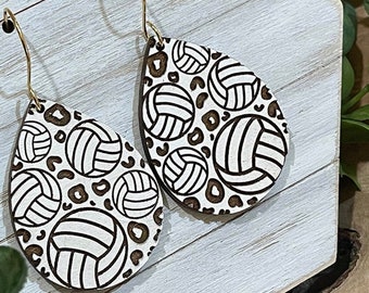 Sports Wooden Earrings