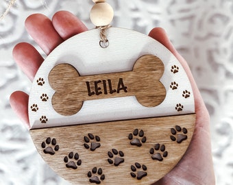 Personalized Pet Christmas Ornament -  Custom Pet Ornamnet - Personalized Dog Ornament - Christmas Ornament - Rustic Christmas