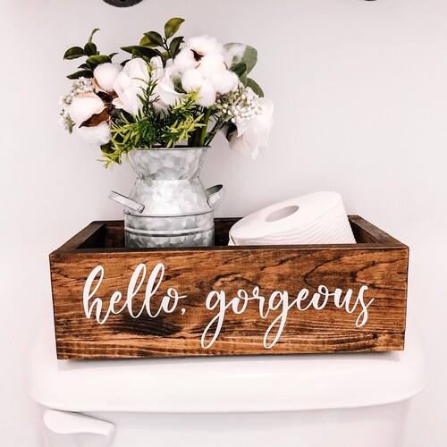 Powder Room Funny Bathroom Decor Toilet Paper Holder Etsy