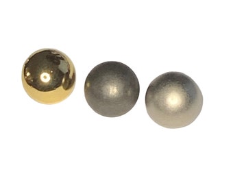 5PCS METAL DOMED BUTTONS 15mm/24L 3 color choices