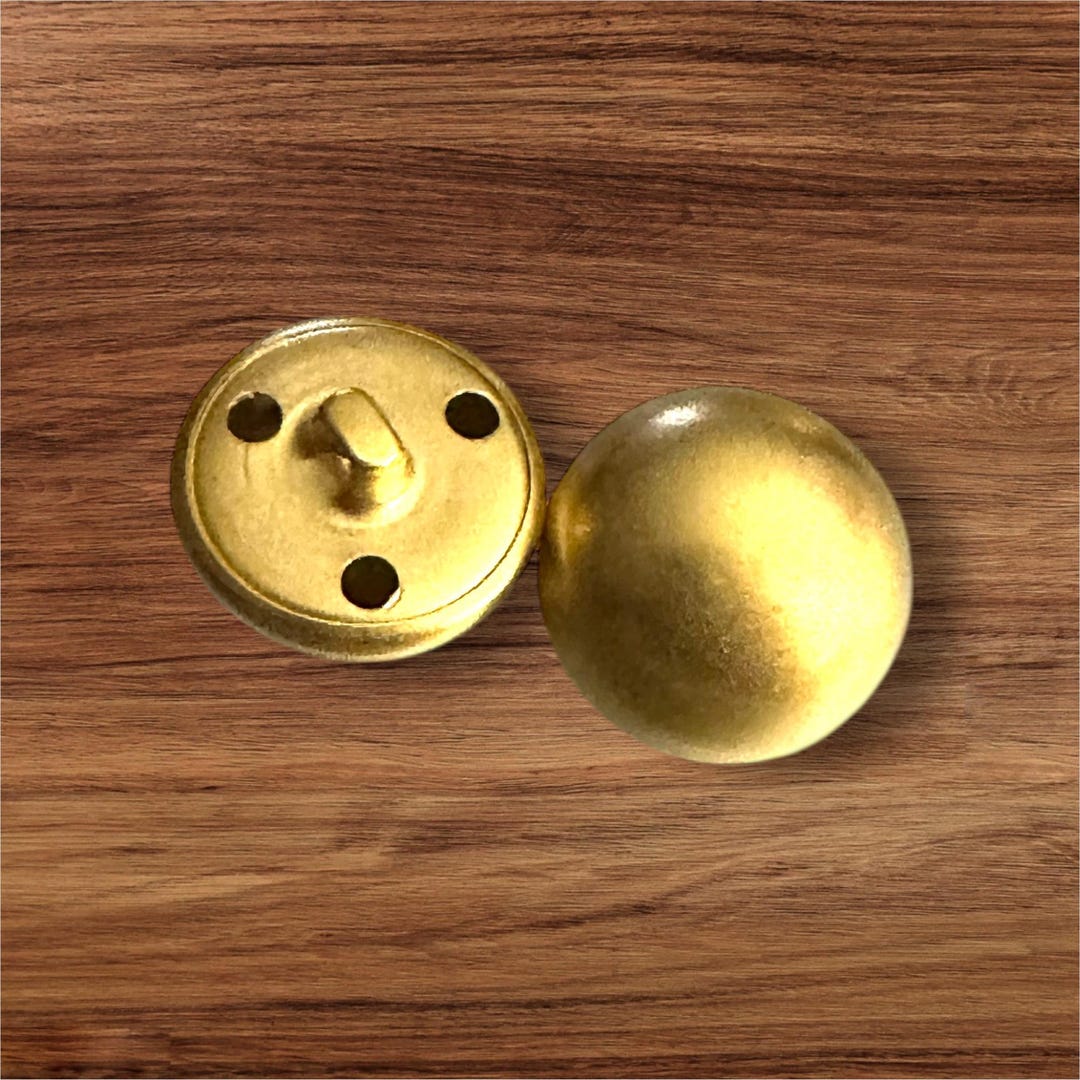 METAL Matte Gold DOMED BUTTONS 21mm/34l - 2pcs - Etsy