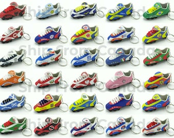 High Quality Country Flag Mini Soccer Shoe Cleats Boots Keychain Key chains - New