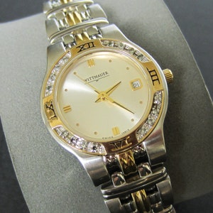 Wittnauer Laureate 12R12 Diamond Accent Two Tone W Date 