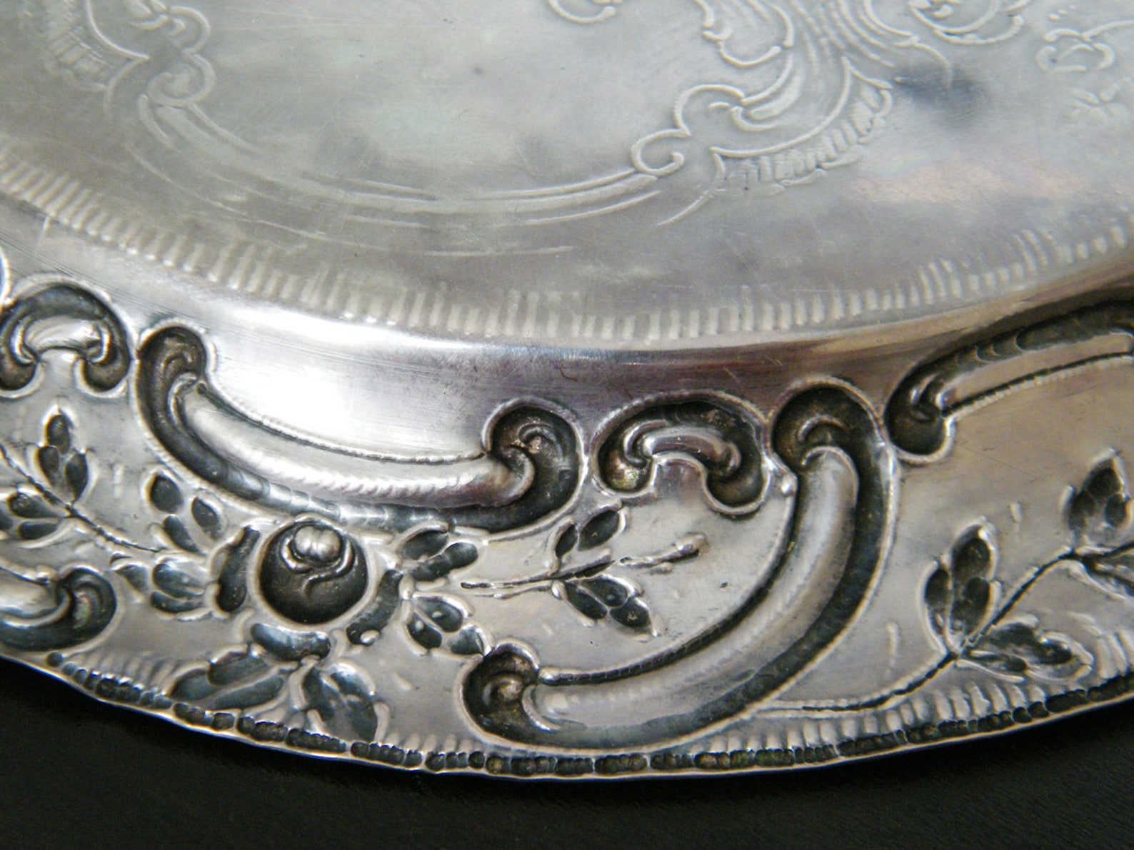 Antique 800 Silver Vanity Tray Made in Germany Solid Silver Etsy