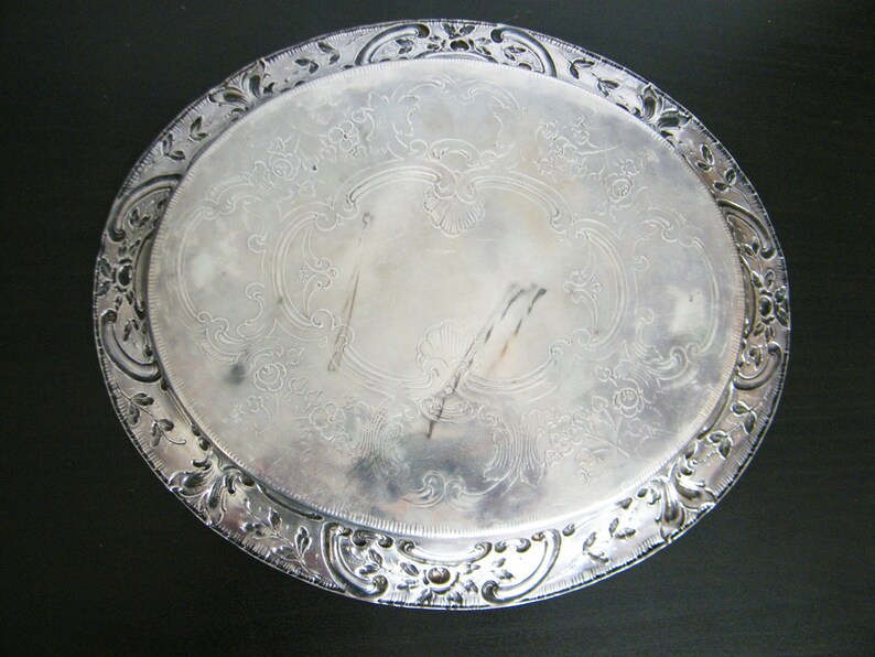 Antique 800 Silver Vanity Tray Made in Germany Solid Silver Etsy