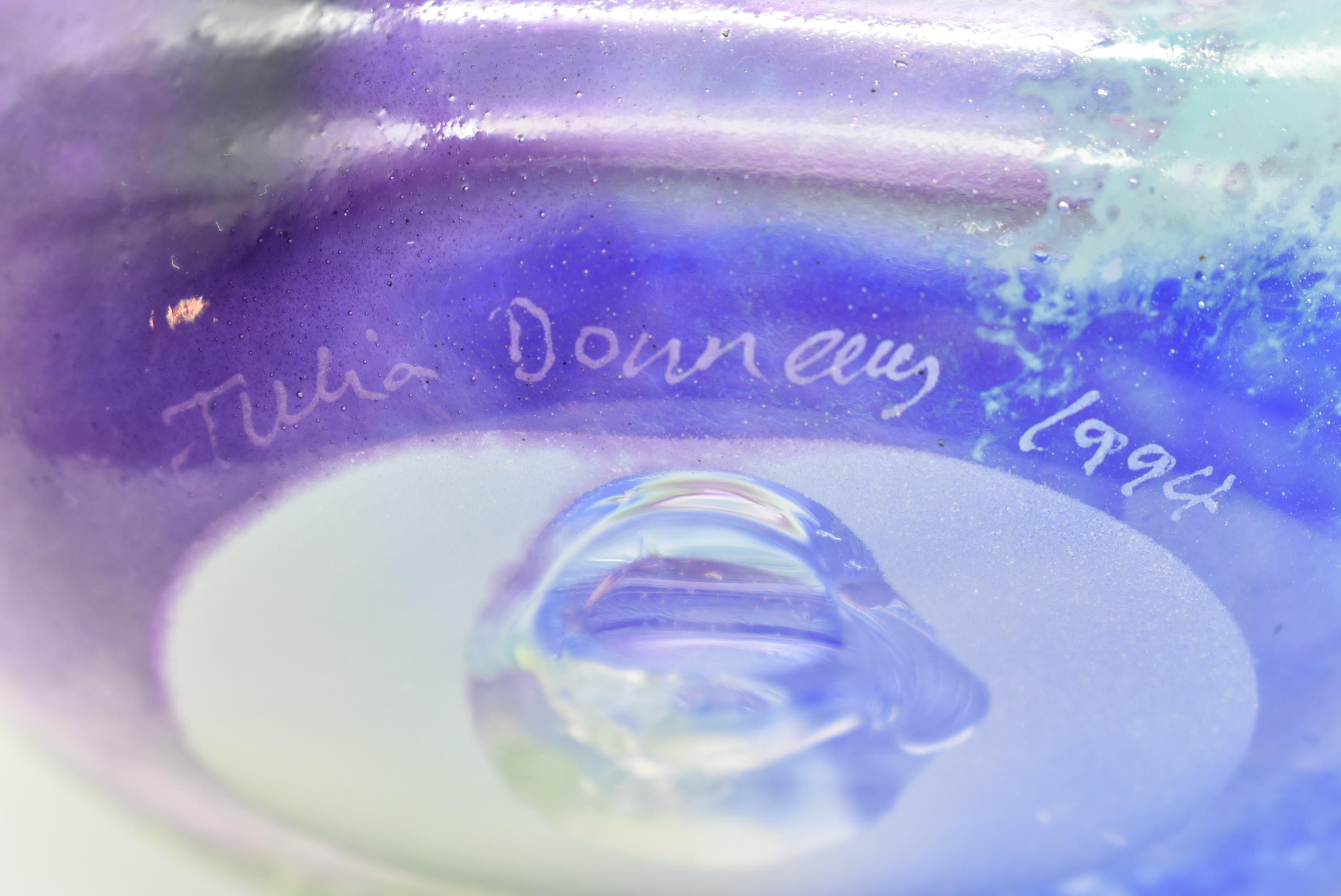Vase En Verre Soufflé Unique - Julia Donnelly (2000) - Noir - État Impeccable