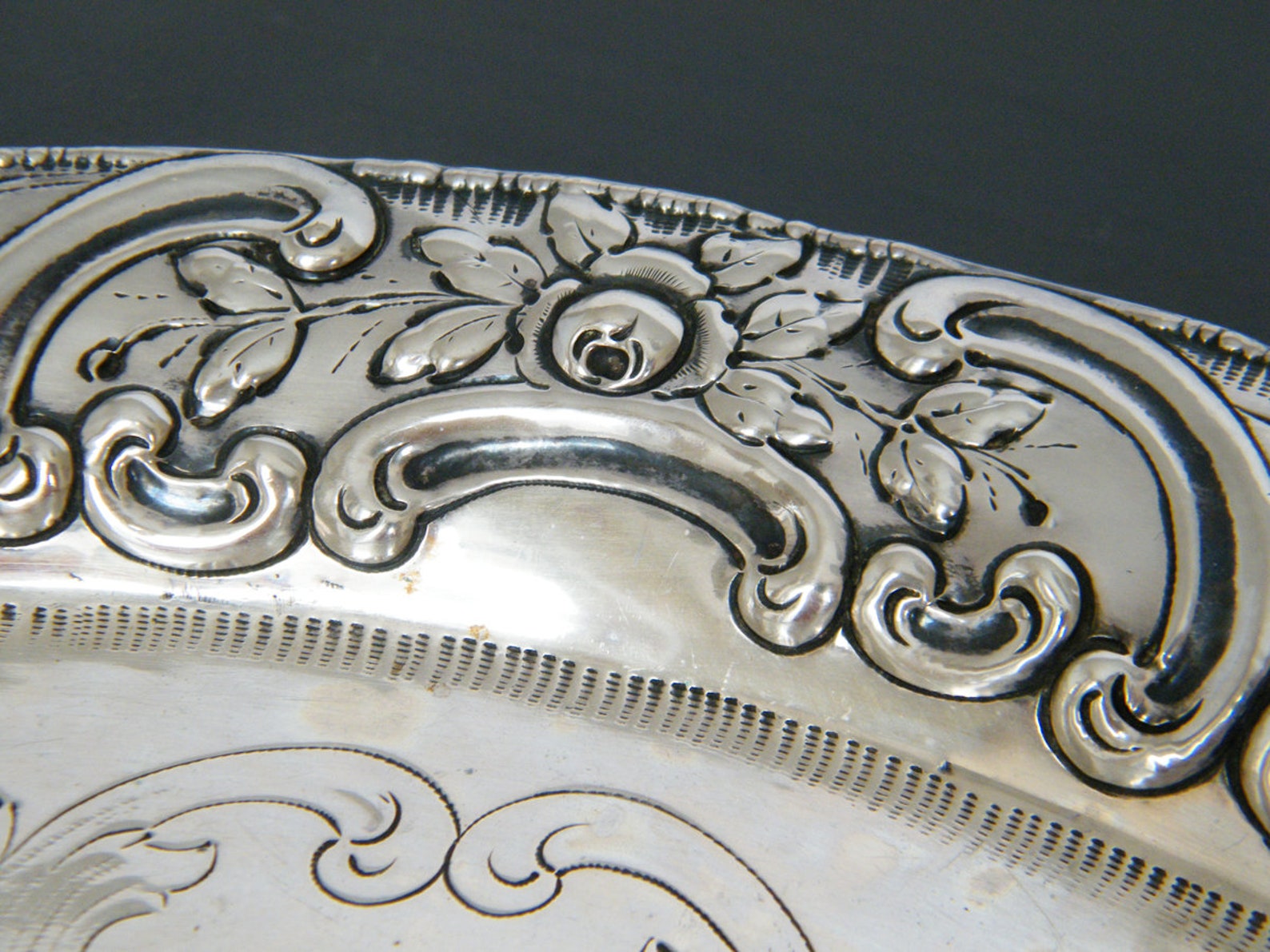 Antique 800 Silver Vanity Tray Made in Germany Solid Silver Etsy
