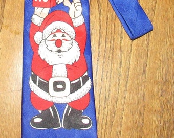 Santa Clause Necktie, Santa carrying many presents, free shipping