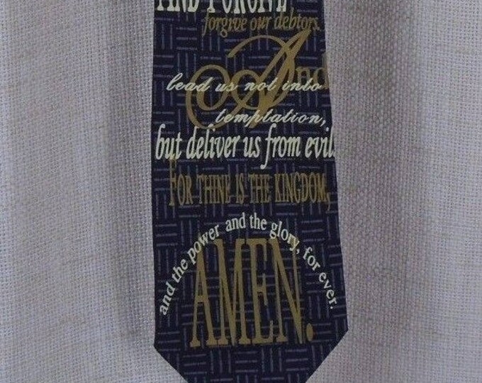 Christian Necktie With Lord's Prayer FREE SHIPPING 143 Silk Etsy