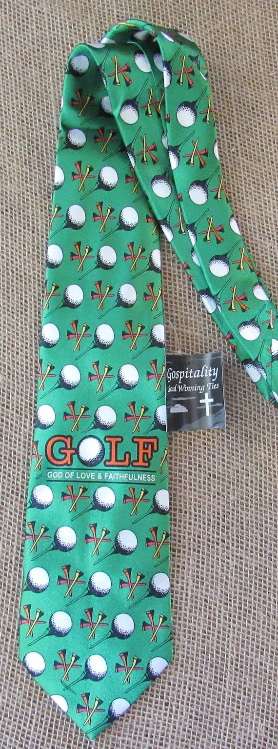 NWT ~ Gospitality necktie ~ Religious Golf Tie ~ F