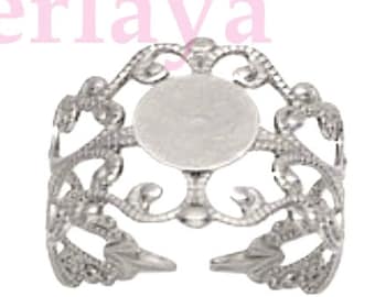 Set of 5 silver filigree rings REF483