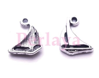 Batch van 15 charms zilver zeilboot REF498X3