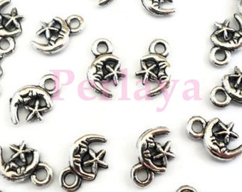 Set of 50 charms moons stars REF2338