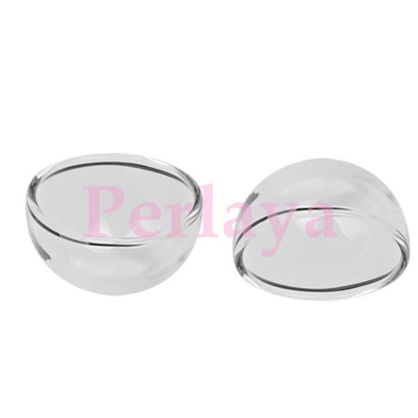 5 Globes dômes en verre plats 24mm REF1116x5