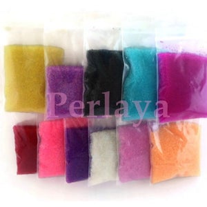 220grs of micro-beads in black, pink, purple, blue, orange, REF2528 image 1