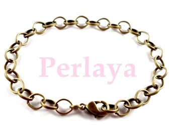 12 bracelets chain in bronze metal REF259