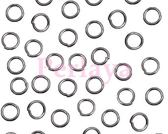 1800 4mm dunkelsilber Metall RINGS REF191