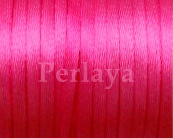 10 meters of satin yarn pink rat tail REF400X2