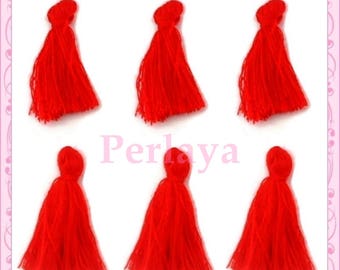 20 pompons rouge 3cm REF2499&2411