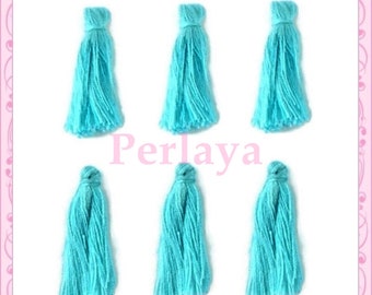 20 turquoise groen pom poms 3cm REF2414