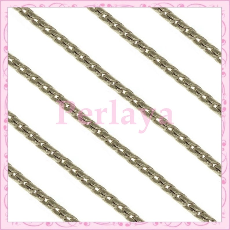 10 metres of dark silver serpentine chain REF1111