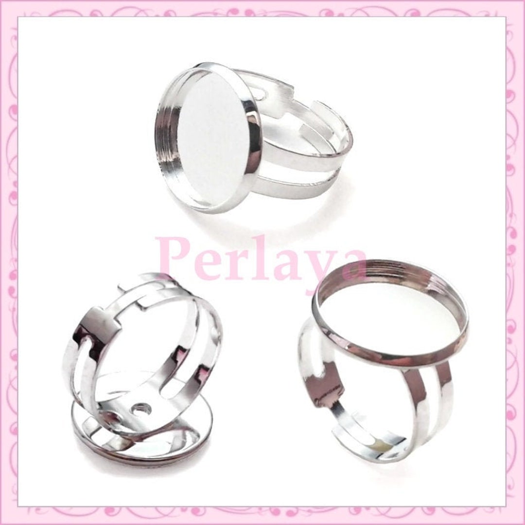 10 16mm Silver Metal Ring Holders REF1952 Etsy