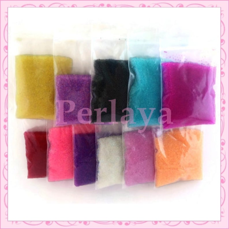 220grs of micro-beads in black, pink, purple, blue, orange, REF2528 image 1