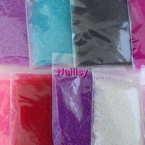 220grs of micro-beads in black, pink, purple, blue, orange, REF2528 image 3