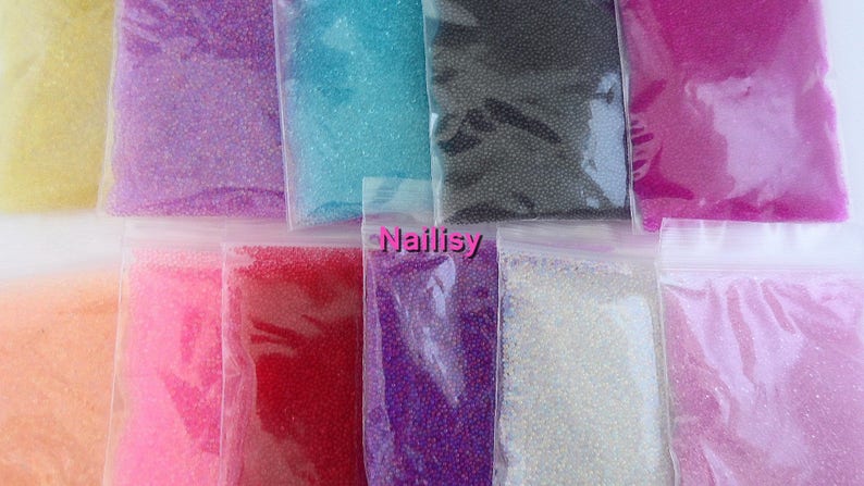 220grs of micro-beads in black, pink, purple, blue, orange, REF2528 image 3