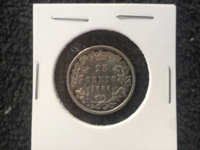 1888 Canadian Twenty Five Cent Coin