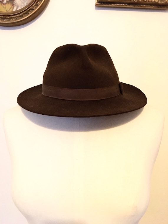 Christys’ London Vintage Fur Felt Brown Fedora Sz