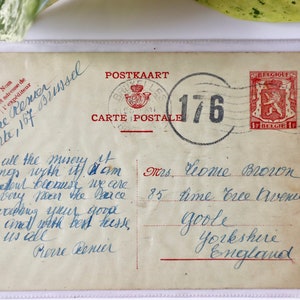 Paar WW2 Briefe von Brüssel nach Yorkshire Adresse