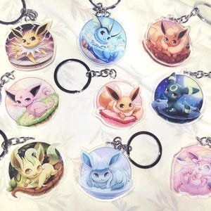 CLEARANCE: Eeveelution Keychains (old version)