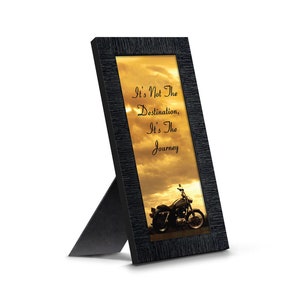 It&#39;s Not the Destination, Classical Motorcycle Photo Frame, 6x12 7860